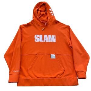 Slam basketball magazine bright orange heavyweight hoodie Size 2XL